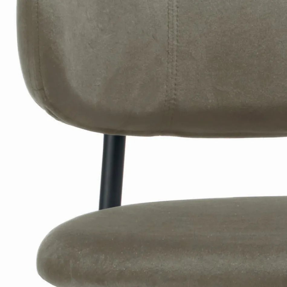 Jídelní židle se sametovým sedákem a opěradlem Made in Italy - Livorno Viadurini