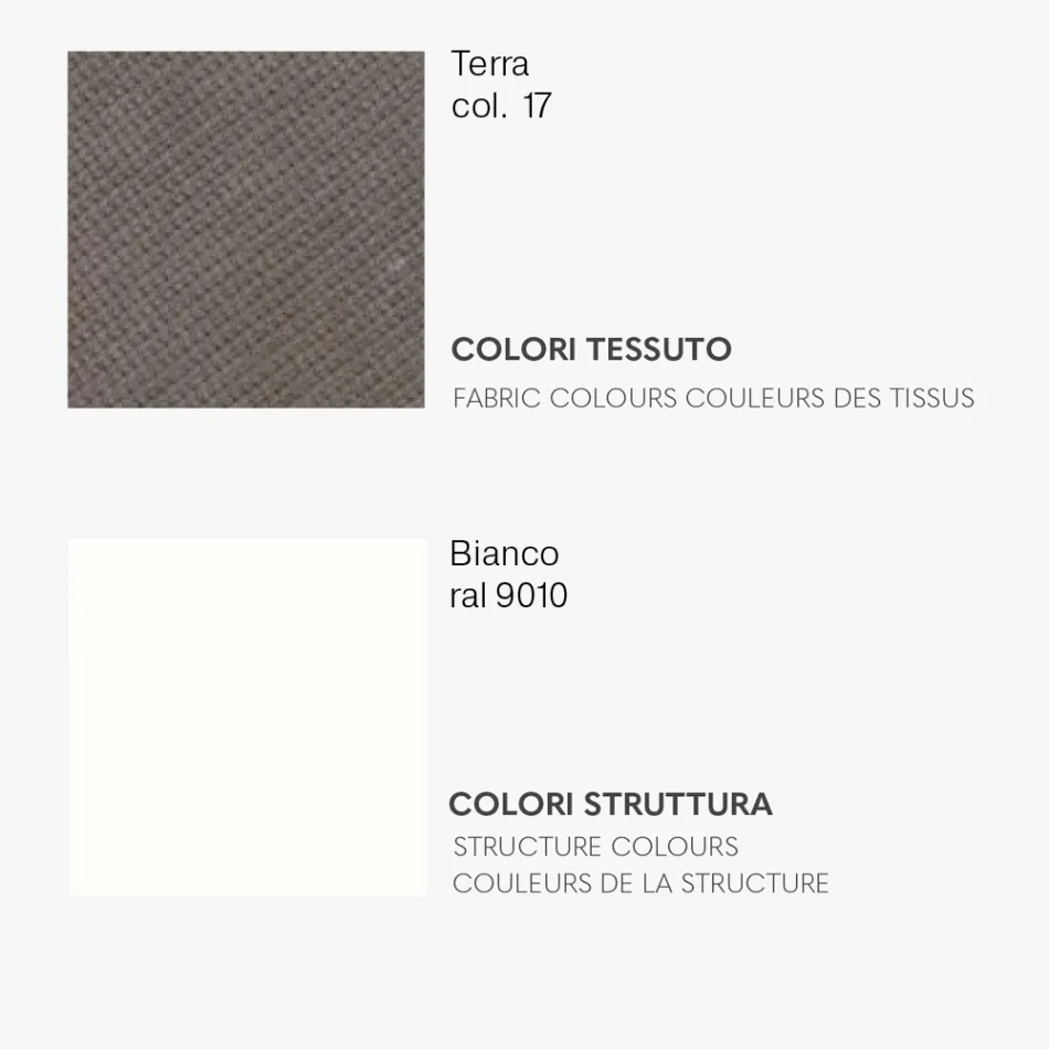 Jídelní židle s látkovým sedákem a kovovou konstrukcí - Aisha Viadurini