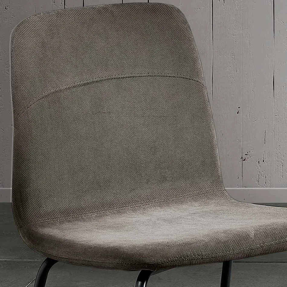 Jídelní židle s látkovým sedákem a kovovou konstrukcí - Aisha Viadurini