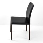 Jídelní židle s Corten strukturou a koženým sedákem Made in Italy - Orietta Viadurini