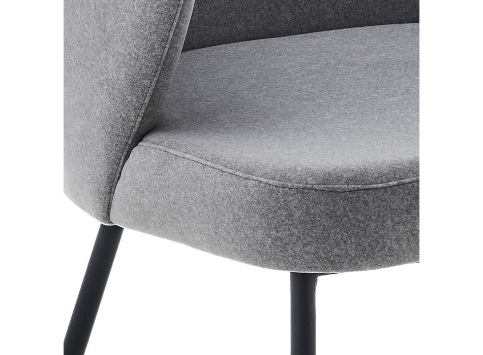 Jídelní židle s kovovou konstrukcí a sametovým sedákem Made in Italy - Rodino Viadurini