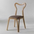 dřevěné a kožené židle moderní design, l.41xp.46 cm, Carol