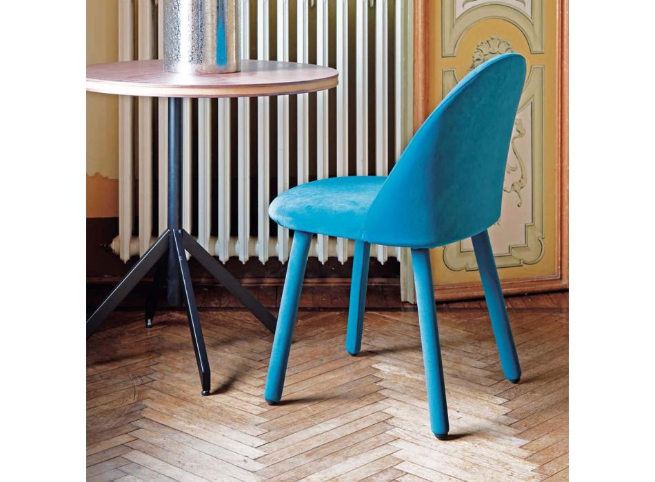 Designová jídelní židle potažená omyvatelnou látkou Made in Italy - Trilly Viadurini
