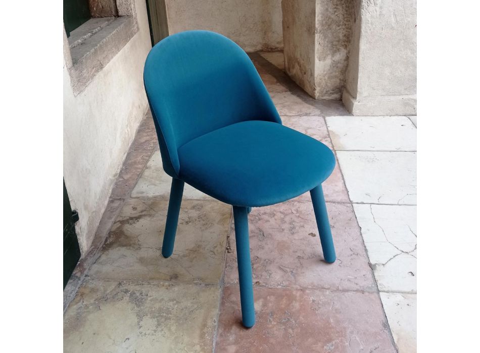 Designová jídelní židle potažená omyvatelnou látkou Made in Italy - Trilly Viadurini