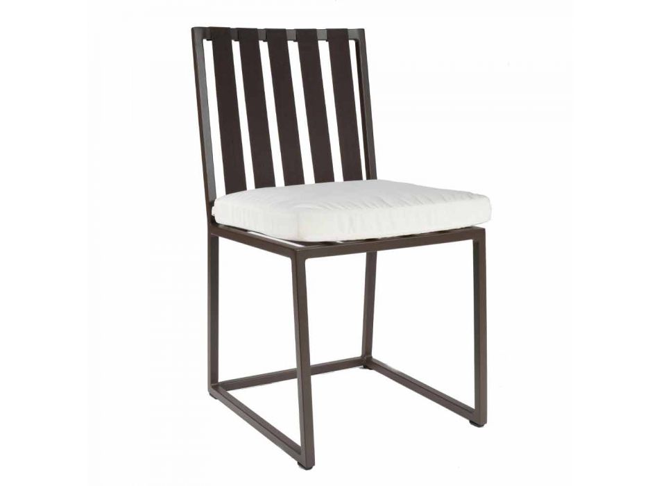 Venkovní jídelní židle v provedení z hliníku a luxusního designu 3 lana - Julie Viadurini