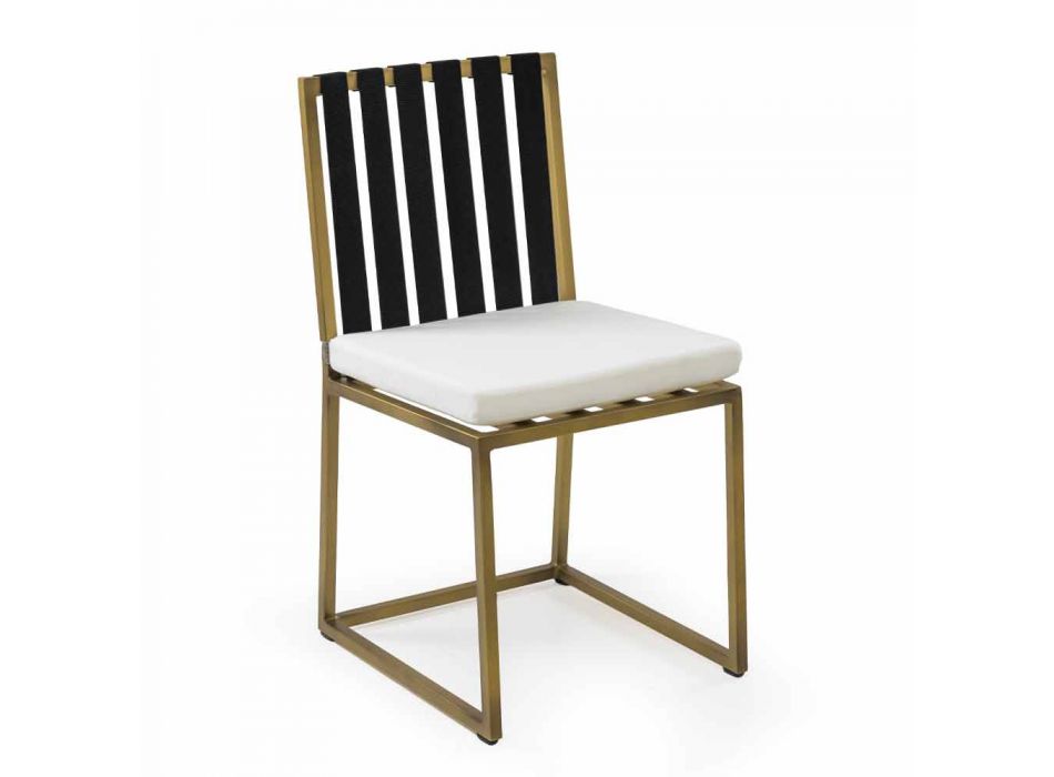 Venkovní jídelní židle v provedení z hliníku a luxusního designu 3 lana - Julie Viadurini