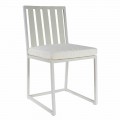 Venkovní jídelní židle v provedení z hliníku a luxusního designu 3 lana - Julie