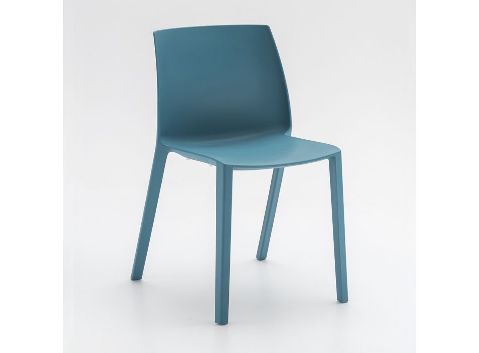 Jídelní židle z barevného polypropylenu Made in Italy, 4 kusy - Guenda Viadurini