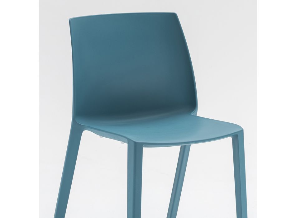 Jídelní židle z barevného polypropylenu Made in Italy, 4 kusy - Guenda Viadurini