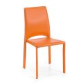 Jídelní židle z oranžové regenerované kůže Made in Italy - Tree