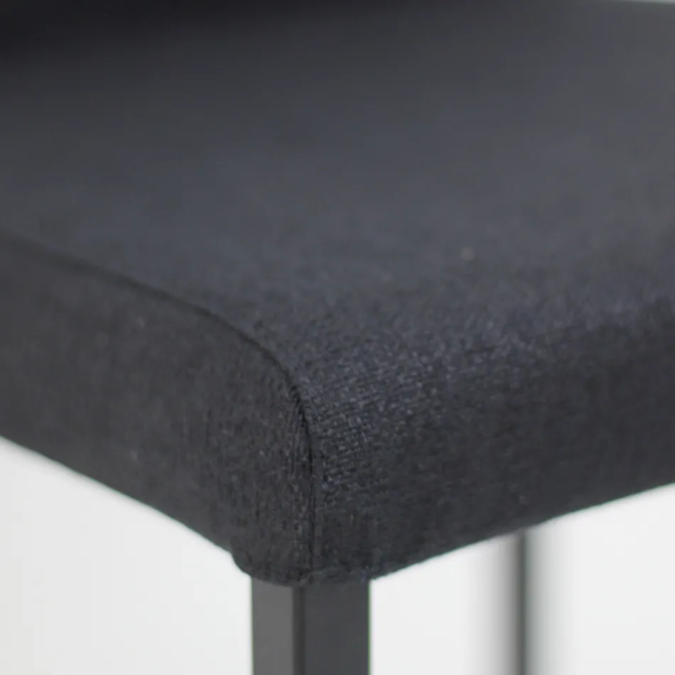 Látková jídelní židle s vysokým opěradlem Made in Italy - Orietta Viadurini