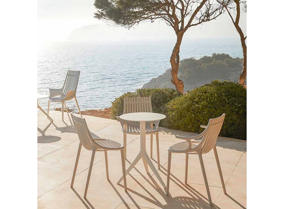4dílná stohovatelná plastová venkovní jídelní židle - Ibiza od společnosti Vondom