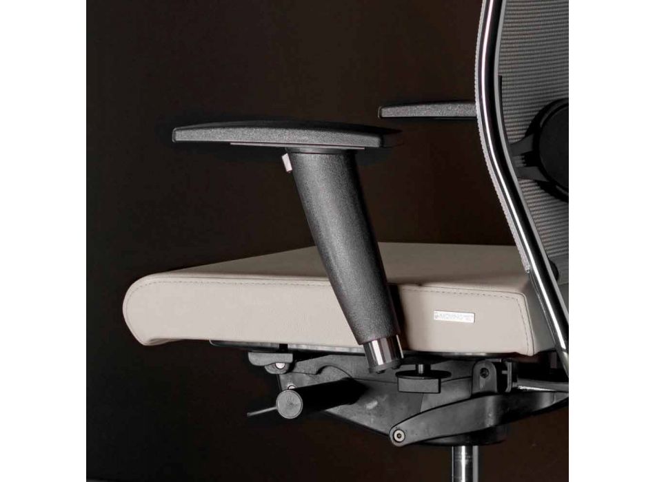 Ergonomická otočná kancelářská židle s kolečky a područkami - Gimiglia Viadurini