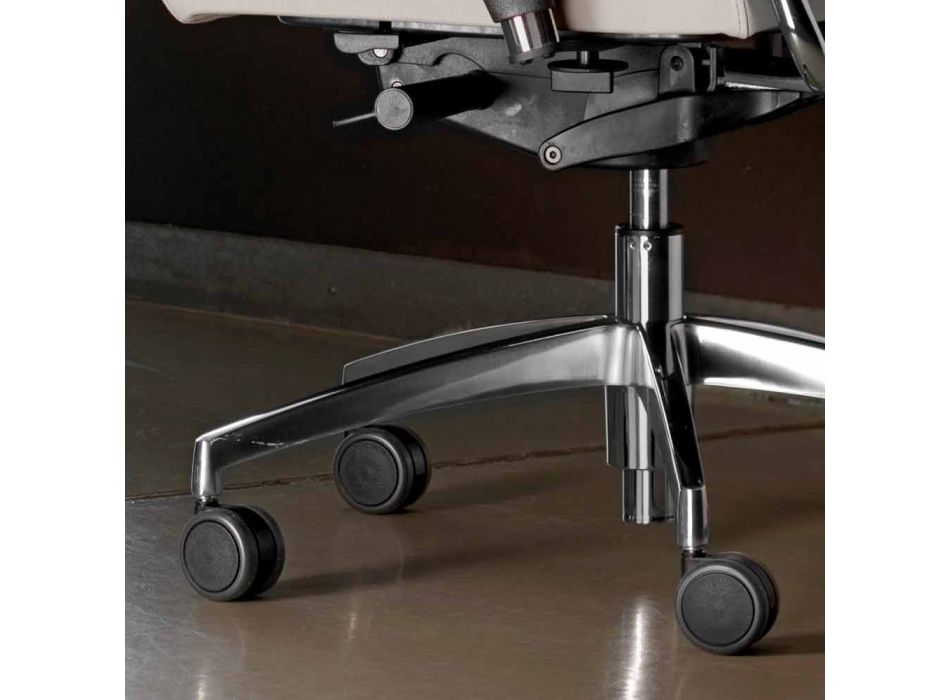 Ergonomická otočná kancelářská židle s kolečky a područkami - Gimiglia Viadurini
