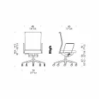 Ergonomická otočná kancelářská židle s kolečky a područkami - Gimiglia Viadurini