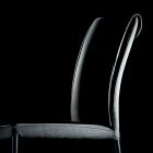 Židle do obývacího pokoje s ocelovými nohami a látkovým sedákem - Amalfi Viadurini