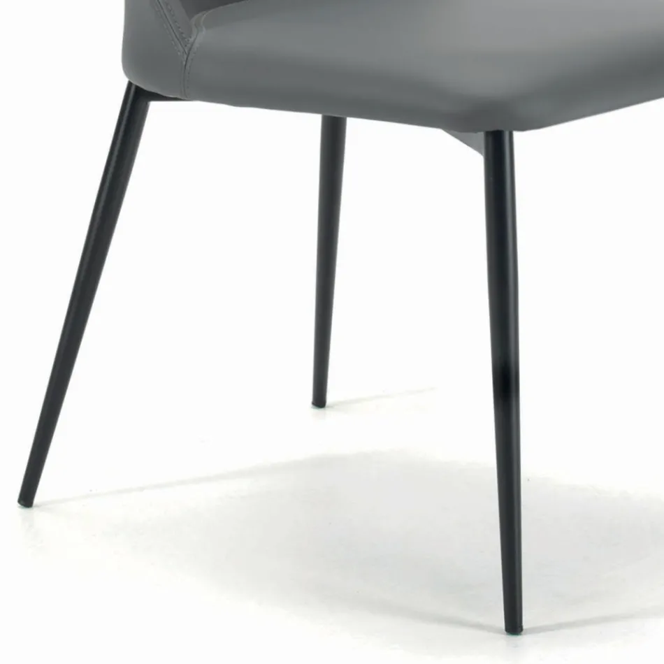 Židle do obývacího pokoje s ocelovými nebo dřevěnými nohami Made in Italy - Florence Viadurini