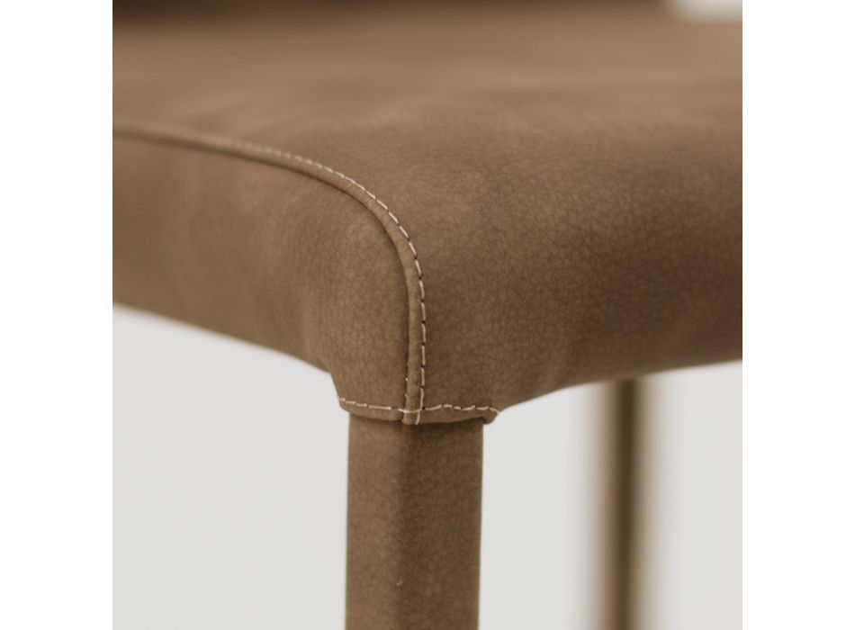Židle do obývacího pokoje s vysokým opěradlem z umělé kůže Made in Italy - Orietta Viadurini