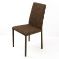 Židle do obývacího pokoje s vysokým opěradlem z umělé kůže Made in Italy - Orietta