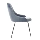 Židle do obývacího pokoje se sedákem z mikrovlákna různých barev - santalové dřevo Viadurini