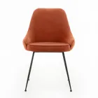 Židle do obývacího pokoje se sedákem z mikrovlákna různých barev - santalové dřevo Viadurini
