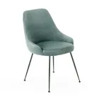 Židle do obývacího pokoje se sedákem z mikrovlákna různých barev - santalové dřevo Viadurini