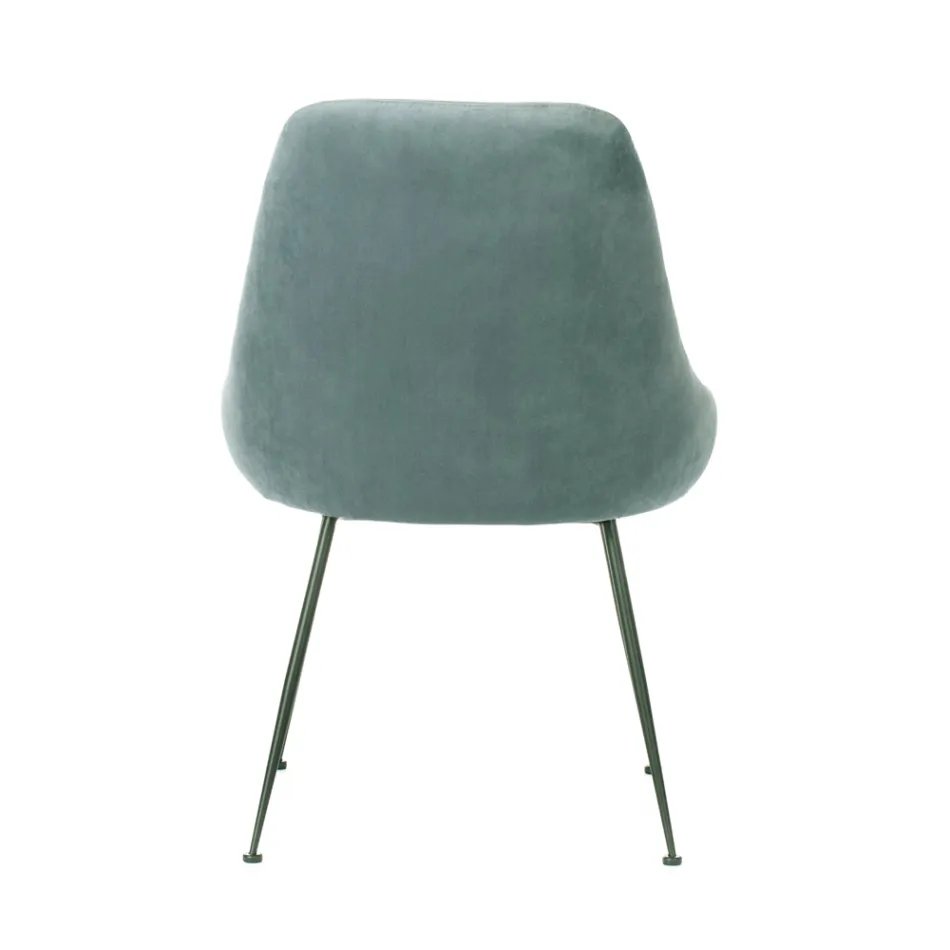 Židle do obývacího pokoje se sedákem z mikrovlákna různých barev - santalové dřevo Viadurini