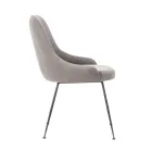 Židle do obývacího pokoje se sedákem z mikrovlákna různých barev - santalové dřevo Viadurini