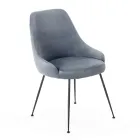 Židle do obývacího pokoje se sedákem z mikrovlákna různých barev - Santalové dřevo Viadurini