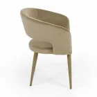 Židle do obývacího pokoje se sametovou povrchovou úpravou sedáku Made in Italy - Savignano Viadurini