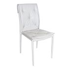 Židle do obývacího pokoje s konstrukcí a sedákem z umělé kůže Made in Italy - Grogu Viadurini