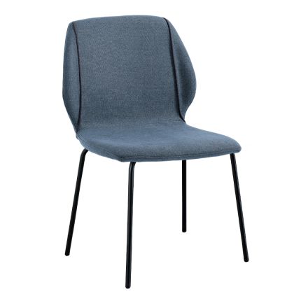 Elegantní moderní designová židle do obývacího pokoje z látky s okrajem - Scarat Viadurini