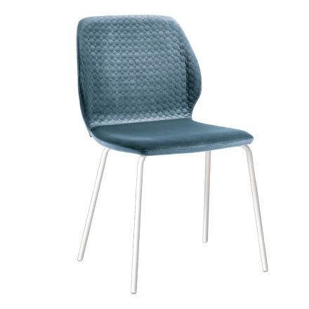 Elegantní moderní designová židle do obývacího pokoje z barevného sametu - Scarat Viadurini