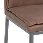 Vintage designová židle do obývacího pokoje z oceli a ekokůže 4 kusy - Arnika Viadurini