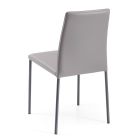 Židle do obývacího pokoje z ekokůže a oceli Made in Italy - Cucciolo Viadurini