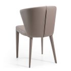 Židle do obývacího pokoje z ekokůže a oceli Ghiro Made in Italy - Cerbiatto Viadurini