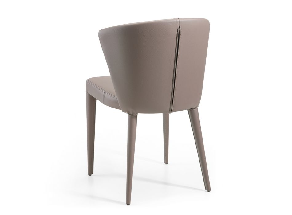 Židle do obývacího pokoje z ekokůže a oceli Ghiro Made in Italy - Cerbiatto Viadurini