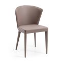 Židle do obývacího pokoje z ekokůže a oceli Dormouse Made in Italy - Cerbiatto