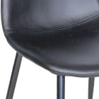 Židle do obývacího pokoje z kovu a umělé kůže Made in Italy - Minou Viadurini