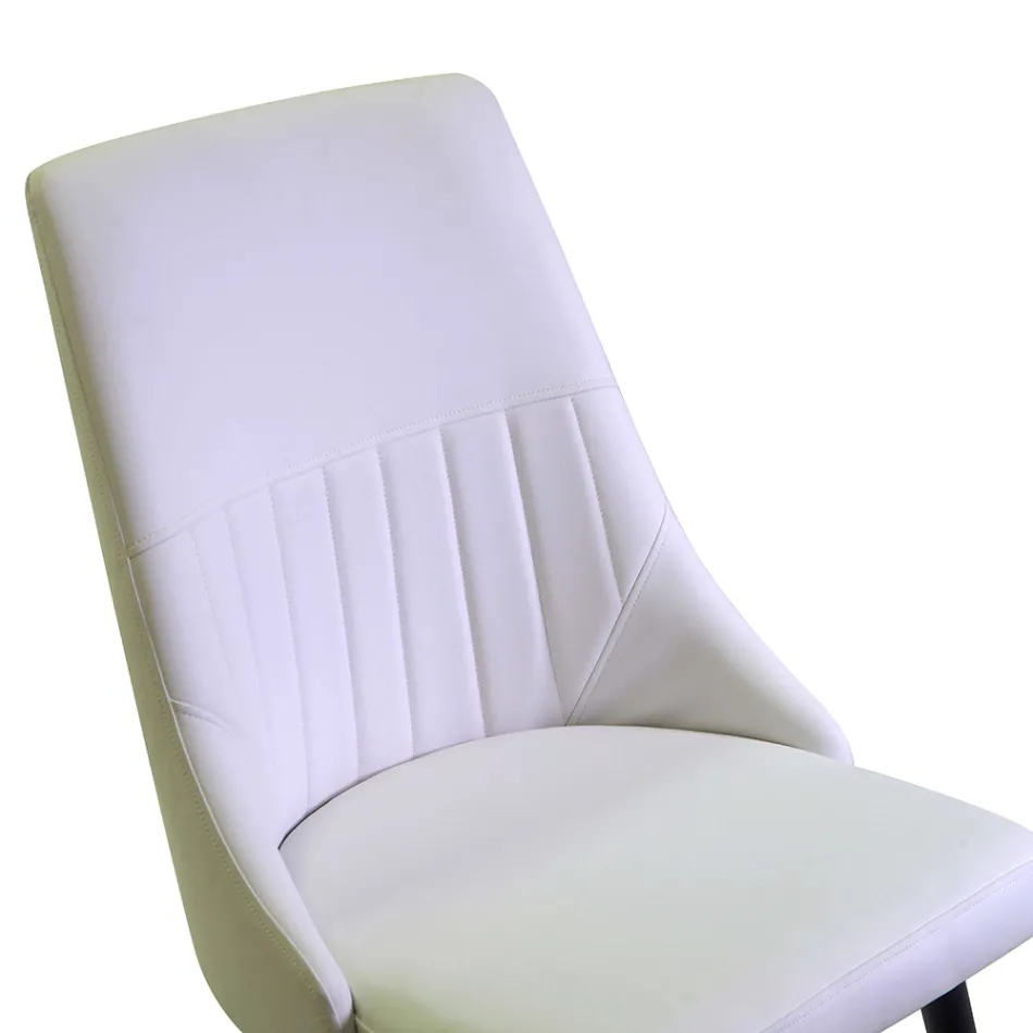 Křeslo do obývacího pokoje v kovu a ekokůži různých povrchových úprav - Onde Viadurini