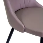 Křeslo do obývacího pokoje v kovu a ekokůži různých povrchových úprav - Onde Viadurini