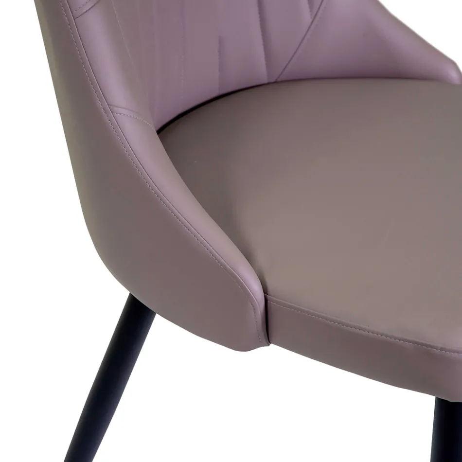 Křeslo do obývacího pokoje v kovu a ekokůži různých povrchových úprav - Onde Viadurini