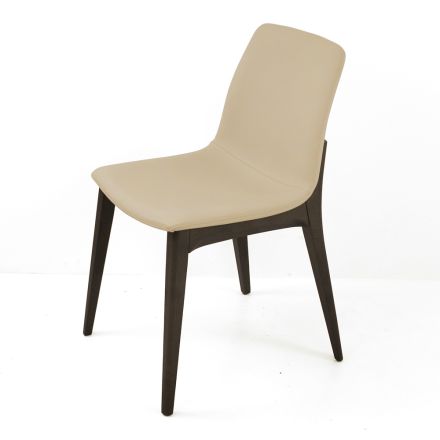 Židle do obývacího pokoje v barvě ledové kůže Made in Italy - Betsy Viadurini