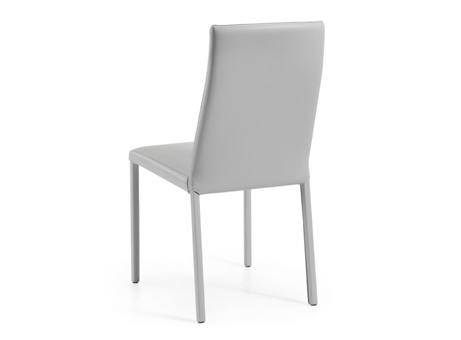 Židle do obývacího pokoje v perlové barvě kůže Made in Italy - Garden Viadurini