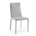 Židle do obývacího pokoje v perlové barvě kůže Made in Italy - Garden