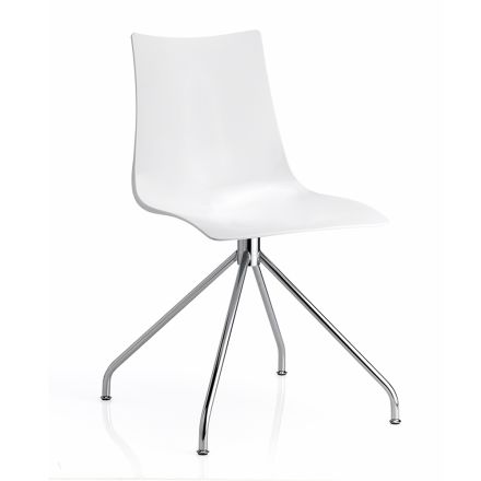 Židle do obývacího pokoje z bílého polykarbonátu Made in Italy 2 kusy - Fedora Viadurini
