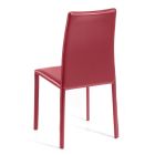 Židle do obývacího pokoje z regenerované kůže a oceli Made in Italy - Cucciolo Viadurini