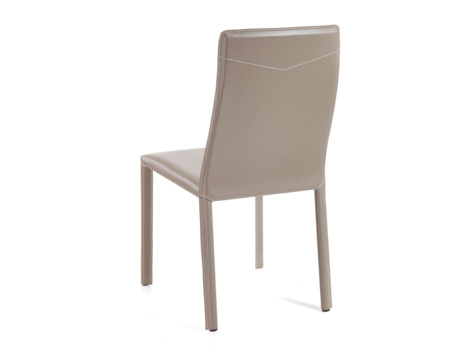 Židle do obývacího pokoje z regenerované kůže Ghiro Made in Italy - Garden Viadurini