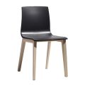 Židle do obývacího pokoje z technopolymeru a dřeva Made in Italy 2 kusy - Quadra