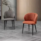 Židle do obývacího pokoje z látky a jasanu v elegantním designu - Reginaldo Viadurini